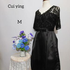 Cui ying 新品未使用品　ドレス　パーティー　ワンピース　レース　M