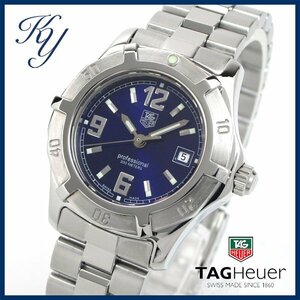 1円～ 3ヶ月保証付き 磨き済み 美品 本物 人気 TAGHEUER タグホイヤー 2000 WN1312 ネイビー レディース 時計