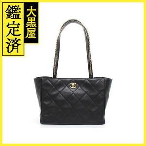 CHANEL　シャネル　バッグ　マトラッセ トートバッグ　ブラック/GP　レザー　AS3508　2022秋冬　2148103564338　【200】