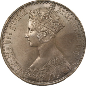 T260★ イギリス/銀貨 /1847年/ ヴィクトリア女王/直径約 39.15mm 重量約 28.1g