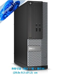 驚速小型 省スペースPC i5-4570 2.9G x4/メモリ8GB■新SSD240GB Windows11/Office2021 Pro/USB3.0/追加 無線■DELL OPTIPLEX 3020 SFF 8B