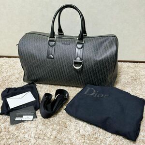 極美品★ ChristianDior クリスチャンディオール 2way ボストンバッグ ショルダーバッグ オブリーク トロッター 旅行カバン DIORHOMME