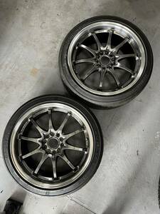 RAYS VOLK CE28N 8.5J 40 225 40R18 RE71RS FD2 CL7 EP3 DC5 サーキット　