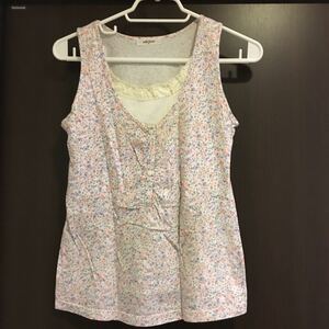 送料込み ミルフェルム 授乳服 タンクトップ 花柄 ピンク M 送料無料