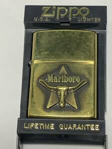 1992年製 marlboroマルボロ ロングホーンスター　メタル　ZIPPO USED