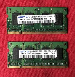 SAMSUNG PC2-5300(DDR2 667) SODIMM 512MB M470T6554EZ3-CE6 2