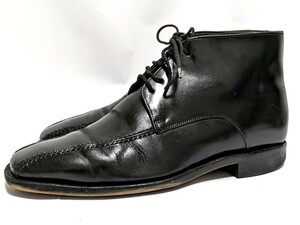 [幅広] REGAL 26cm チャッカブーツ　ビジネスシューズ　本革　レザー　フォーマル　紳士靴　高級靴　ブラック　メンズ　ドレス　送料無料！
