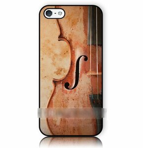 iPhone5 5S5CSEヴァイオリン弦楽器 アートケース 保護フィルム付
