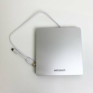 【1円オークション】 aelrsoch 外付けBlu-rayドライブ Windows/Mac 対応 CD/DVD/Blu-ray 読み書き可能 小型 軽量 TS01B001250