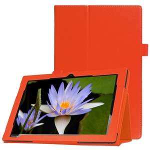 東芝 Android（TM)タブレット A205SB SoftBank ケース カバー 薄型 軽量 マグネット開閉式 カバー PUレザーカバー オレンジ