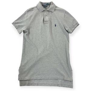 ☆Polo by Ralph Lauren ポロラルフローレン CUSTOM FIT 半袖ポロシャツ 綿100% サイズXS 160/84A グレー【レターパックライト郵送可】