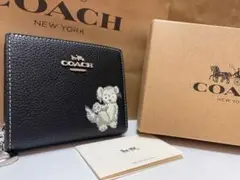 10 新品未使用 coach コーチ 二つ折り ミニ財布