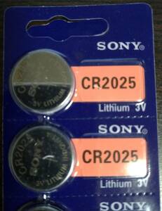 Sony製 ボタン電池　リチウム電池　CR2025　2個セット