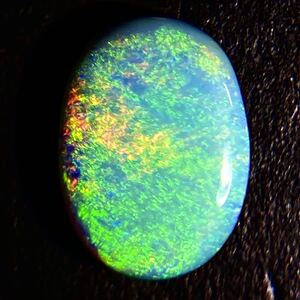 遊色効果!!◆天然ブラックオパール0.853ct◆m 約8.0×5.9×2.6mm ルース 裸石 宝石 ジュエリー jewelry opal 