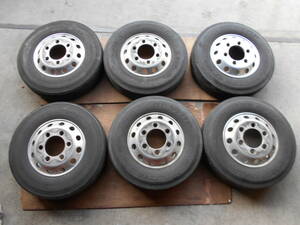 17.5ｘ6.00　135　225/80R17.5　アルコア　6本セット　　663133　JAPANｘ４　USAｘ2