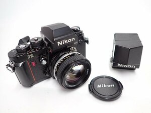 Nikon F3 HP + DA-2 + MF-14 + Ai-S NIKKOR 50mm F1.4 ニコン フィルム一眼レフカメラ レンズ/データバック付 動作可 ∬ 6E466-1