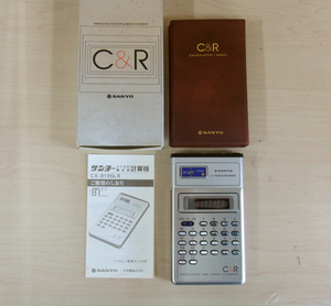 昭和レトロ■サンヨー ラジオ付き電子式計算機 C&R 電卓CX-8185LR SANYO 1980年代前半頃