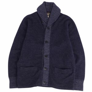 美品 ダブルアールエル RRL Ralph Lauren ニット カーディガン ショールカラー ロングスリーブ コットン ウール メンズM cg12dn-rm05f08291