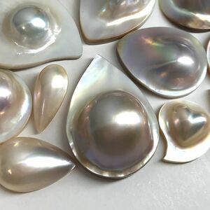 変形!!(マベパール12点おまとめ)m 50g/250ct pearl パール 半円真珠 ジュエリー jewelry 裸石 宝石 i