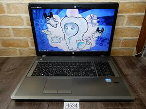 H534☆Windows7-64bitリカバリメディア類付☆17ｗ液晶ノート★Core i5☆メモリ8GB★500GB-HDD☆DVDRW☆RadeonHD7650M★HP★Pro Book 4740s