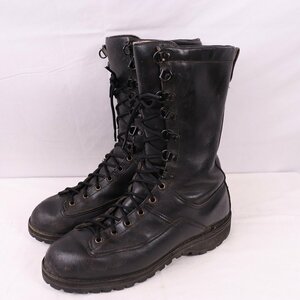 ダナー US 8 D フォートルイス DANNER FORT LEWIS 6911 黒 ブラック ブーツ レザー マウンテンブーツトレッキング 中古 古着 eb1103