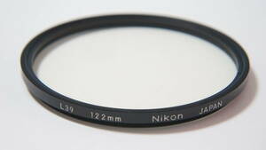 [122mm] Nikon L39 大口径望遠レンズ用UVカットフィルター L37cより厚みが薄い