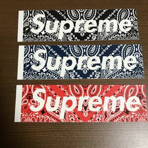 【Supreme】「ペイズリー」ステッカー 3枚セット 激レア / BOXロゴ ボックスロゴ