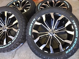 ホワイトレター 4本セット LOWENHART GXL106 20X8.5J 6/139.7 +10 MONSTA TERRAIN GRIPPER 265/50R20 モンスタ A/T プラド ハイラックス