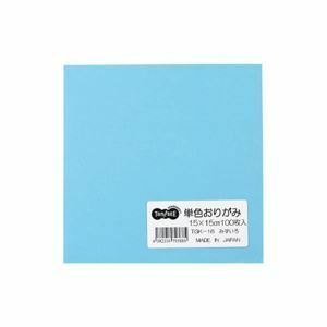 【新品】（まとめ） TANOSEE 単色おりがみ みずいろ 1パック（100枚） 【×20セット】