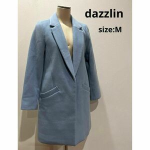 ダズリン dazzlin コート チェスターコート M レディース ブルー 水色