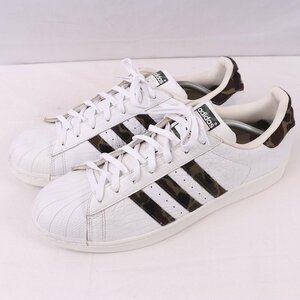 SUPERSTAR 30.0cm/adidas スーパースター アディダス スニーカー 白 ホワイト カモフラ柄 中古 古着 メンズ ad4863