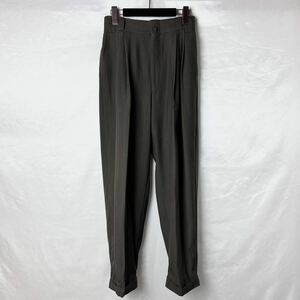 1980s Gianni Versace Pure Virgin Wool Khaki Trousers ジャンニ ヴェルサーチ ストライプ ウール パンツ スラックス ヴィンテージ 90s