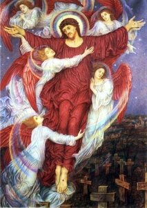 模写油絵　Morgan_赤の十字架　MA1700　ユーラシアアート
