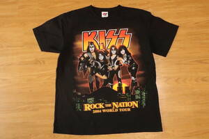 RT10■KISS Tシャツ 黒 / ROCK THE NATION WORLD TOUR