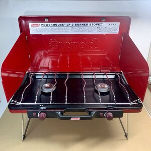 Coleman　コールマン　パワーハウスLPツーバーナーストーブⅡ　POWERHOUSE LP 2-BURNER STOVEⅡ　アウトドア　キャンプ　中古品