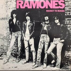 本人直筆サイン入り！米SIRE盤LP！Ramones / Rocket To Russia 1980年代プレス SR 6042 ラモーンズ Sheena Is a Punk Rocker Surfin