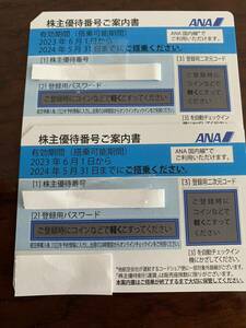 土日祭 スピード通知 1枚〜2枚までANA全日空　株主優待券 国内 航空券 割引 搭乗期限24年5月末まで　番号通知 のみ