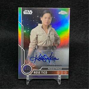 2023 Topps Star Wars Chrome Kelly Marie Tran as Rose Tico 直筆サインカード 最新 スカイウォーカーの夜明け ディズニー 映画カード