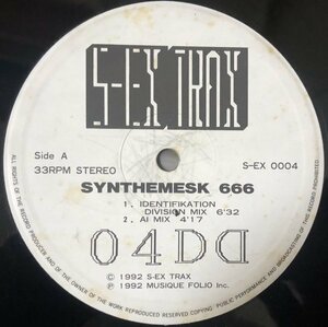 04DD - Synthemesk 666 国内盤 12インチ 国産テクノ S-EX Trax