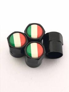 イタリア 国旗 ホイール エア バルブキャップ アルファロメオ ALFA ROMEO 75 145 146 147 155 156 159 164 166 4C 8C アルファブレラ