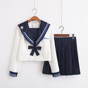 XL セーラー服 女子制服 学生服 女子高校生 コスチューム 制服 可愛い 刺繍 コスプレ 学園祭 文化祭 仮装 本格制服