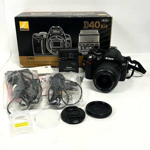 1円~【通電確認済】ニコン Nikon D40 AF-S DX NIKKOR ED 18-55mm 1:3.5-5.6GⅡ デジタル一眼レフカメラ レンズ 付属品あり G123306