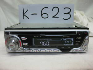 K-623　JVC　ビクター　KD-CZ502　1Dサイズ　CDデッキ　故障品