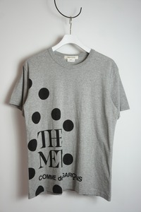 美品 17SS COMME des GARCONS コムデ ギャルソン THE MET プリント 半袖 Tシャツ カットソー LS-T003 灰 L 本物 1104N