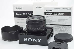 良品★SIGMA シグマ 24mm F3.5 DG DN Contemporary SONY Eマウント ソニー用★元箱付・レンズフード付