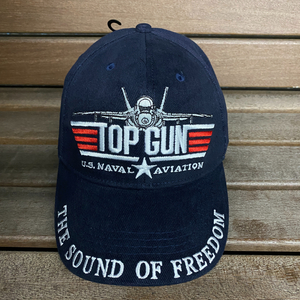 U.S. NAVY公式ライセンス商品 TOPGUN トップガン 米海軍 アメリカ海軍戦闘機兵器学校 ミリタリー キャップ 紺 サイズ調節可 マーベリック