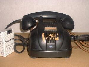沖電気　古い電話機　磁石式　オブジェ　　レトロヴィンテージ　戦前戦後
