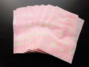 新品◆平袋 100枚　ピンク　花柄　80mm×110mm ラッピング　梱包　封筒　小花