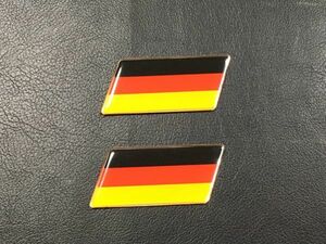 送料無料 2枚 ドイツ 国旗 ステッカー ベンツ ポルシェ ワーゲン BMW アルピナ アウディ 車 バイク シール エンブレム
