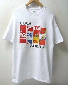 ◆NUGgETS ナゲッツ 新品タグ付き 23ss cola tee コカ・コーラ　ペプシ ドリンクデザイン Tシャツ 白 サイズXL